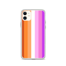 Load image into Gallery viewer, Lesbian Pride Flag - iPhone Case (sideways)