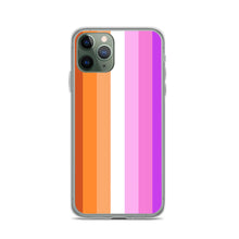 Load image into Gallery viewer, Lesbian Pride Flag - iPhone Case (sideways)