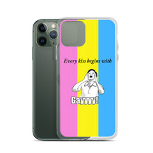 Load image into Gallery viewer, Every Kiss Begins with Gay (pan pride flag) - iPhone Case