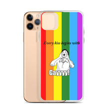 Load image into Gallery viewer, Every Kiss Begins with Gay (gay pride flag) - iPhone Case