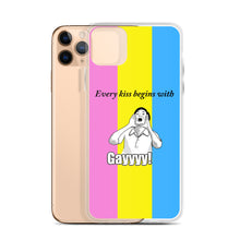 Load image into Gallery viewer, Every Kiss Begins with Gay (pan pride flag) - iPhone Case