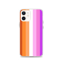Load image into Gallery viewer, Lesbian Pride Flag - iPhone Case (sideways)