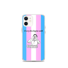 Load image into Gallery viewer, Every Kiss Begins with Gay (trans pride flag) - iPhone Case
