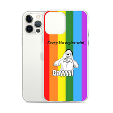 Load image into Gallery viewer, Every Kiss Begins with Gay (gay pride flag) - iPhone Case