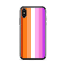 Load image into Gallery viewer, Lesbian Pride Flag - iPhone Case (sideways)