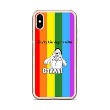 Load image into Gallery viewer, Every Kiss Begins with Gay (gay pride flag) - iPhone Case
