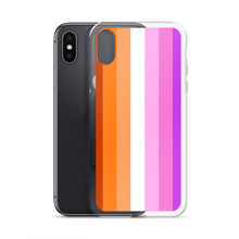 Load image into Gallery viewer, Lesbian Pride Flag - iPhone Case (sideways)