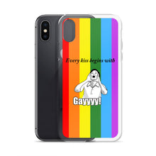 Load image into Gallery viewer, Every Kiss Begins with Gay (gay pride flag) - iPhone Case