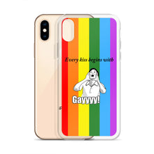 Load image into Gallery viewer, Every Kiss Begins with Gay (gay pride flag) - iPhone Case