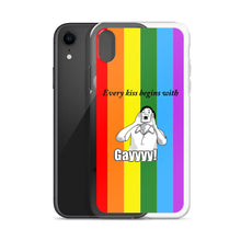 Load image into Gallery viewer, Every Kiss Begins with Gay (gay pride flag) - iPhone Case
