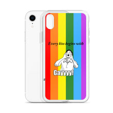 Load image into Gallery viewer, Every Kiss Begins with Gay (gay pride flag) - iPhone Case