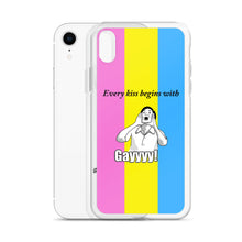 Load image into Gallery viewer, Every Kiss Begins with Gay (pan pride flag) - iPhone Case
