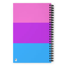 Load image into Gallery viewer, LGBTQIAP+ Spiral notebook with Bi Pride Flag back cover