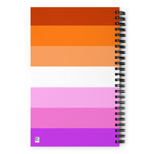 Load image into Gallery viewer, LGBTQIAP+ Spiral notebook with Lesbian Pride Flag back cover