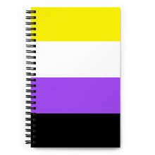 Load image into Gallery viewer, Non-Binary Pride Flag - Spiral notebook