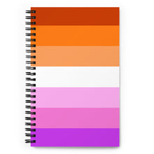 Load image into Gallery viewer, Lesbian Pride Flag - Spiral notebook