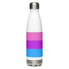 Load image into Gallery viewer, Bi Pride Flag - Stainless Steel Water Bottle