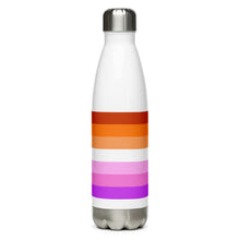 Load image into Gallery viewer, Lesbian Pride Flag - Stainless Steel Water Bottle
