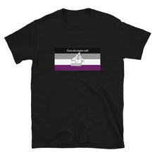 Load image into Gallery viewer, Every Kiss Begins with Gay (ace pride flag) - Short-Sleeve Unisex T-Shirt