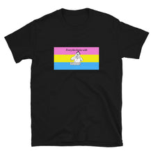 Load image into Gallery viewer, Every Kiss Begins with Gay (pan pride flag) - Short-Sleeve Unisex T-Shirt
