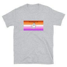Load image into Gallery viewer, Every Kiss Begins with Gay (lesbian pride flag) - Short-Sleeve Unisex T-Shirt