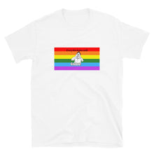 Load image into Gallery viewer, Every Kiss Begins with Gay (gay pride flag) - Short-Sleeve Unisex T-Shirt