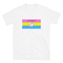 Load image into Gallery viewer, Every Kiss Begins with Gay (pan pride flag) - Short-Sleeve Unisex T-Shirt