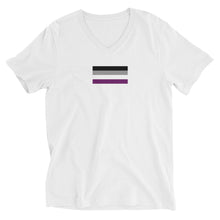 Load image into Gallery viewer, Ace Pride Flag - Unisex Short Sleeve V-Neck T-Shirt