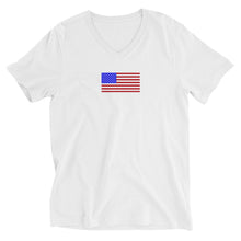 Load image into Gallery viewer, American Flag - Unisex Short Sleeve V-Neck T-Shirt