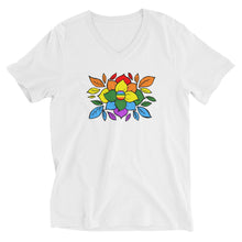 Load image into Gallery viewer, Gay Flowers - Unisex Short Sleeve V-Neck T-Shirt