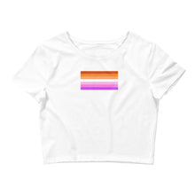 Load image into Gallery viewer, Lesbian Pride Flag - Crop Tee
