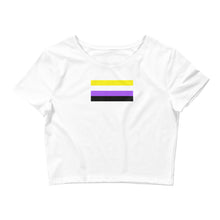 Load image into Gallery viewer, Non-Binary Pride Flag - Crop Tee