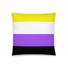 Load image into Gallery viewer, I&#39;m On That Non-Binary Shit/Non-Binary Pride Flag - Basic Pillow
