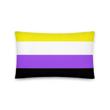 Load image into Gallery viewer, I&#39;m On That Non-Binary Shit/Non-Binary Pride Flag - Basic Pillow
