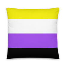 Load image into Gallery viewer, I&#39;m On That Non-Binary Shit/Non-Binary Pride Flag - Basic Pillow
