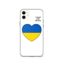 Load image into Gallery viewer, I Stand with Ukraine - Heart iPhone Case
