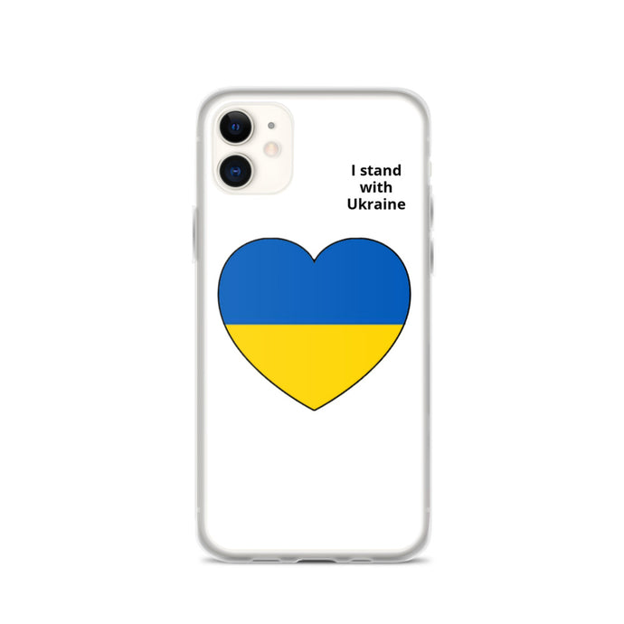 I Stand with Ukraine - Heart iPhone Case