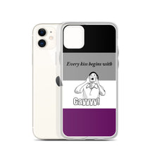 Load image into Gallery viewer, Every Kiss Begins with Gay (ace pride flag) - iPhone Case
