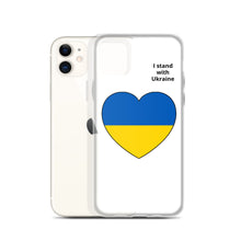 Load image into Gallery viewer, I Stand with Ukraine - Heart iPhone Case
