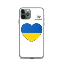 Load image into Gallery viewer, I Stand with Ukraine - Heart iPhone Case
