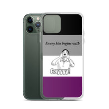 Load image into Gallery viewer, Every Kiss Begins with Gay (ace pride flag) - iPhone Case
