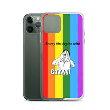 Load image into Gallery viewer, Every Kiss Begins with Gay (gay pride flag) - iPhone Case
