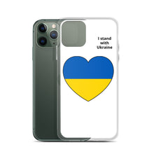 Load image into Gallery viewer, I Stand with Ukraine - Heart iPhone Case
