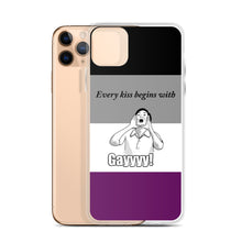 Load image into Gallery viewer, Every Kiss Begins with Gay (ace pride flag) - iPhone Case
