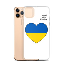 Load image into Gallery viewer, I Stand with Ukraine - Heart iPhone Case
