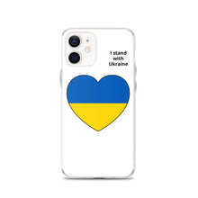 Load image into Gallery viewer, I Stand with Ukraine - Heart iPhone Case
