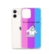 Load image into Gallery viewer, Every Kiss Begins with Gay (bi pride flag) - iPhone Case
