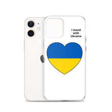 Load image into Gallery viewer, I Stand with Ukraine - Heart iPhone Case
