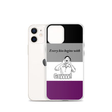 Load image into Gallery viewer, Every Kiss Begins with Gay (ace pride flag) - iPhone Case
