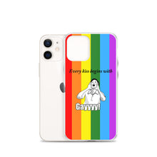 Load image into Gallery viewer, Every Kiss Begins with Gay (gay pride flag) - iPhone Case
